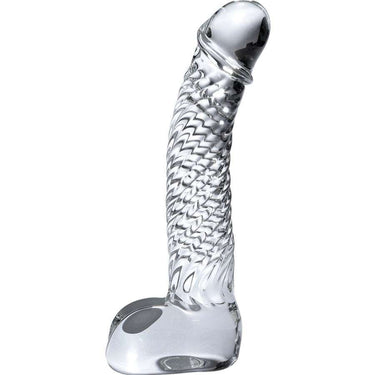 Dildo in Vetro Soffiato Lusso per Principianti con Stimolazione G-Spot
